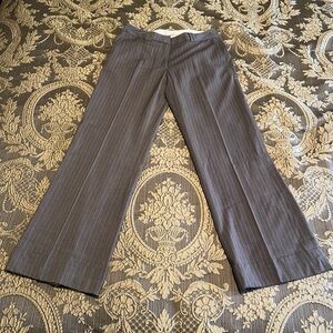 Worthington Petite Stretch Dress Pants Women's 8P Stripped Zip Fly Straight Leg